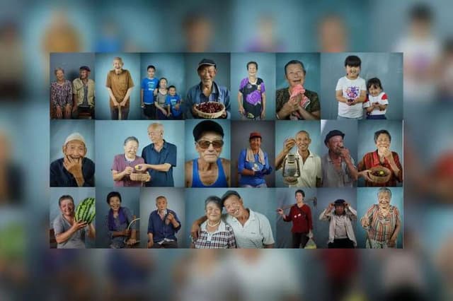 黄河边的小村里,北大学生为村民免费拍肖像照