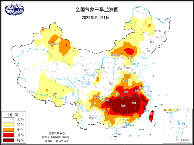 气象干旱黄色预警：江西、湖南等7省市有特旱